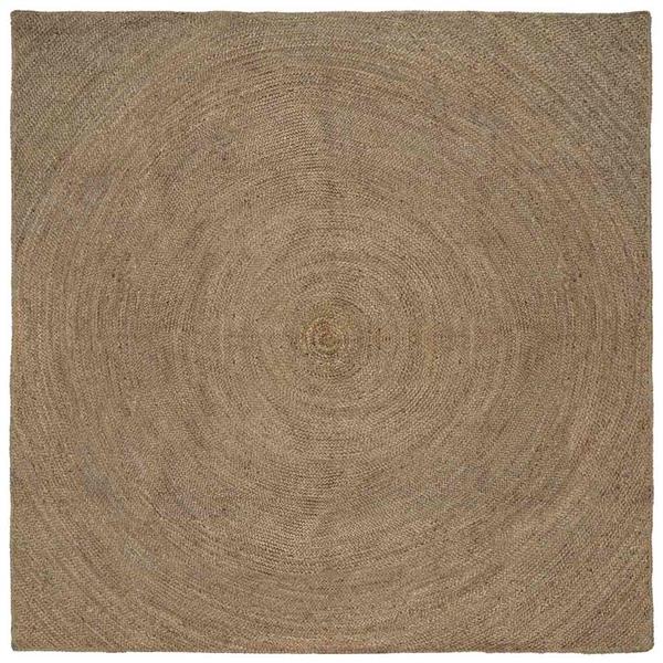 Grote foto vidaxl vloerkleed grijs 200 x 200 cm jute huis en inrichting vloerbedekking en kleden