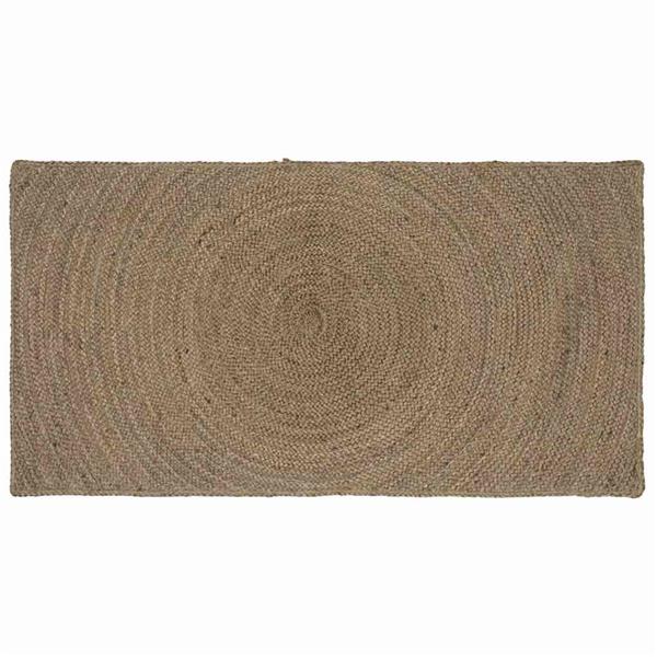 Grote foto vidaxl vloerkleed grijs 60 x 110 cm jute huis en inrichting vloerbedekking en kleden