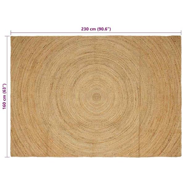 Grote foto vidaxl vloerkleed bruin 160 x 230 cm jute huis en inrichting vloerbedekking en kleden