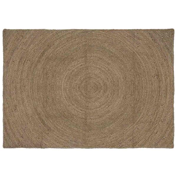 Grote foto vidaxl vloerkleed grijs 140 x 200 cm jute huis en inrichting vloerbedekking en kleden