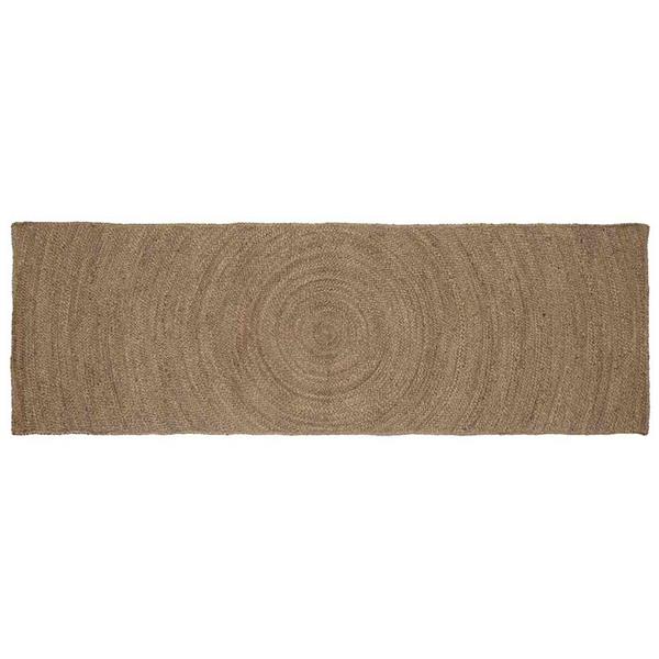 Grote foto vidaxl vloerkleed grijs 60 x 250 cm jute huis en inrichting vloerbedekking en kleden