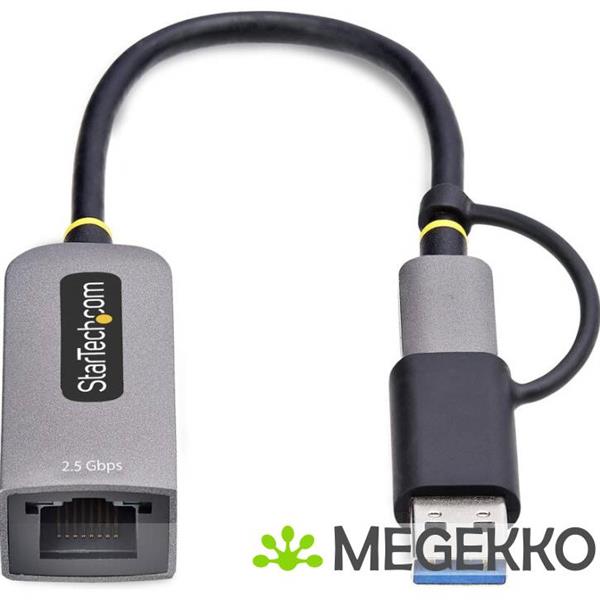 Grote foto startech.com 2.5gbe usb c naar ethernet adapter met usb a converter nbase t nic usb 3.0 type c 2.5 computers en software netwerkkaarten routers en switches