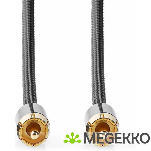 Grote foto subwooferkabel rca male rca male gun metal grey gevlochten kabel computers en software overige computers en software