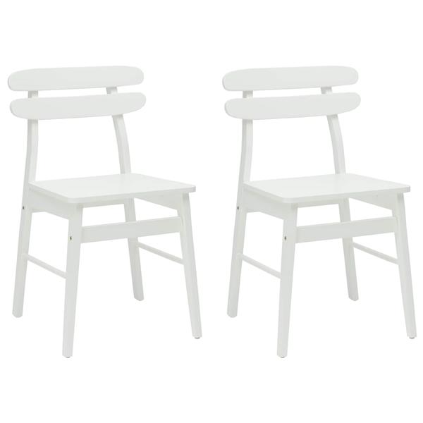 Grote foto vidaxl eetkamerstoel 2 pcs wit massief rubberhout huis en inrichting stoelen