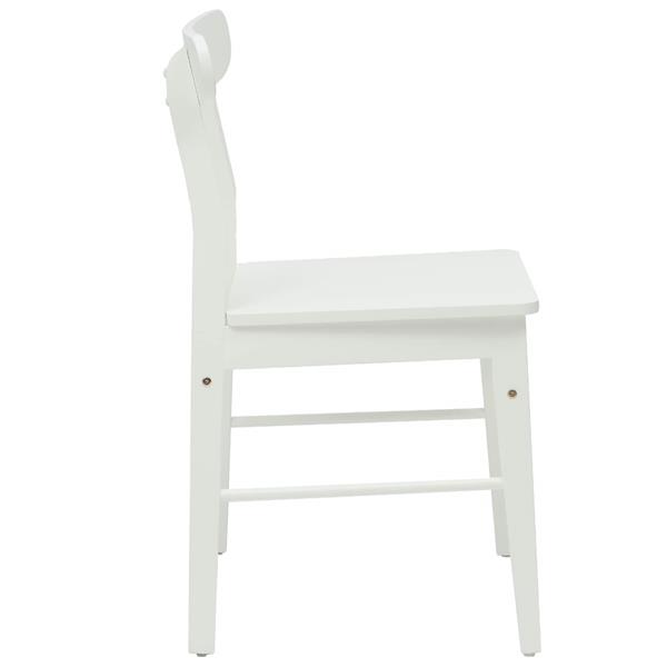 Grote foto vidaxl eetkamerstoel 2 pcs wit massief rubberhout huis en inrichting stoelen