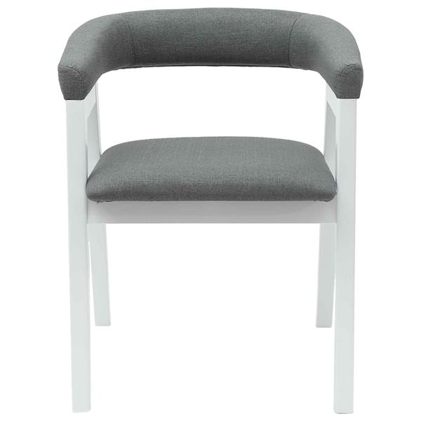 Grote foto vidaxl eettafelstoelen 2 pcs wit 54 x 57 x 73 cm massief rubberhout huis en inrichting stoelen