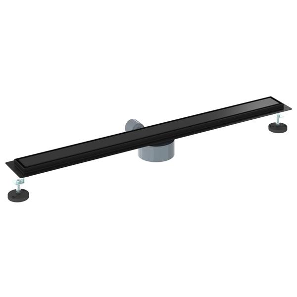 Grote foto vidaxl doucheafvoer 2 in 1 met 360 sifon zwart 90 cm doe het zelf en verbouw sanitair