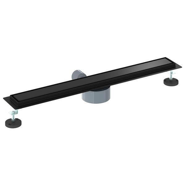 Grote foto vidaxl doucheafvoer 2 in 1 met 360 sifon zwart 70 cm doe het zelf en verbouw sanitair