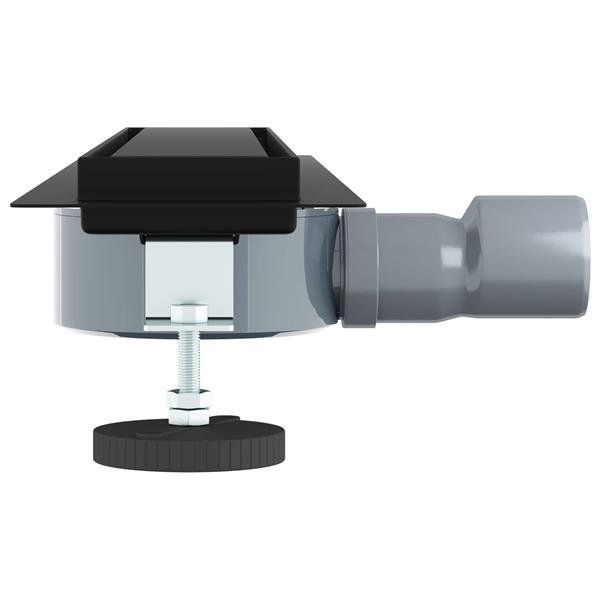 Grote foto vidaxl doucheafvoer 2 in 1 met 360 sifon zwart 50 cm doe het zelf en verbouw sanitair