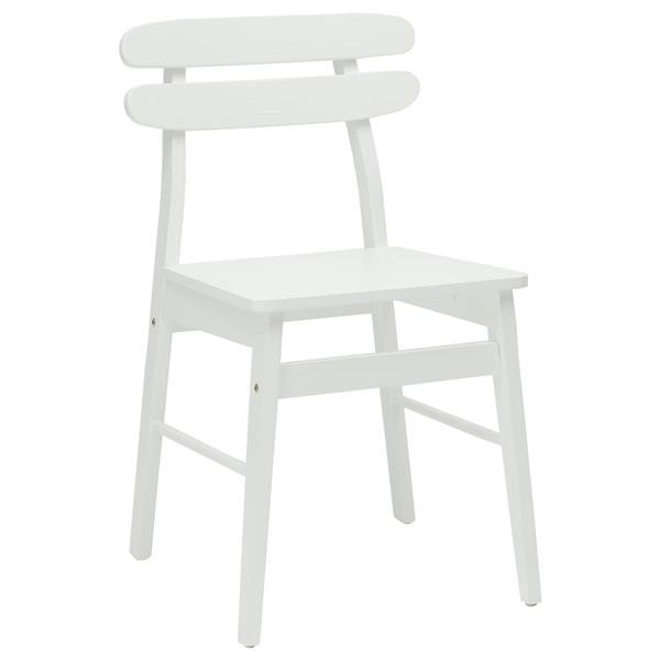 Grote foto vidaxl eetkamerstoel 2 pcs wit massief rubberhout huis en inrichting stoelen