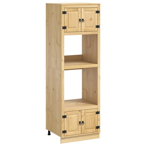 Grote foto vidaxl kast met plank honing 66 x 58 x 207 cm massief grenenhout huis en inrichting keukens