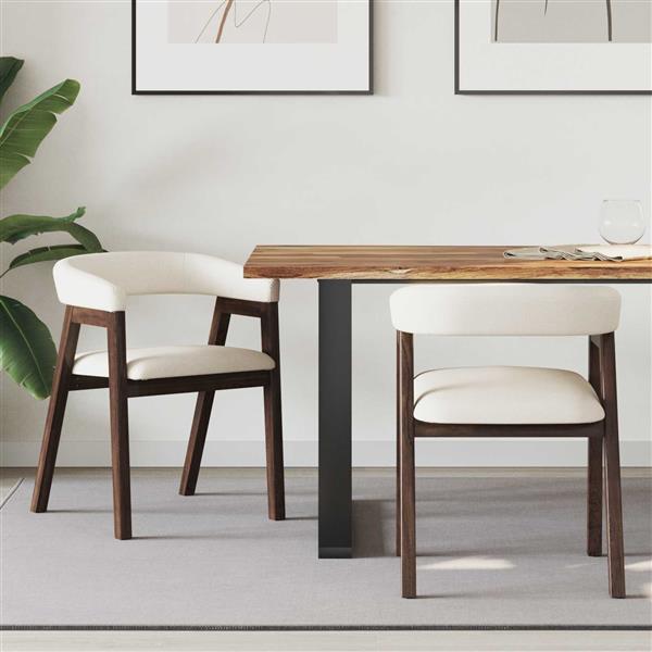 Grote foto vidaxl eettafelstoelen 2 pcs licht bruin 54 x 57 x 73 cm huis en inrichting stoelen