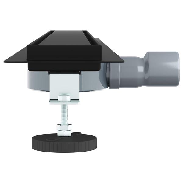 Grote foto vidaxl doucheafvoer 2 in 1 met 360 sifon zwart 80 cm doe het zelf en verbouw sanitair