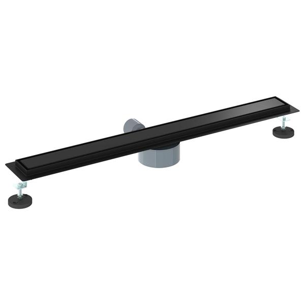 Grote foto vidaxl doucheafvoer 2 in 1 met 360 sifon zwart 80 cm doe het zelf en verbouw sanitair