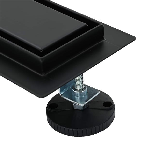 Grote foto vidaxl doucheafvoer 2 in 1 met 360 sifon zwart 80 cm doe het zelf en verbouw sanitair