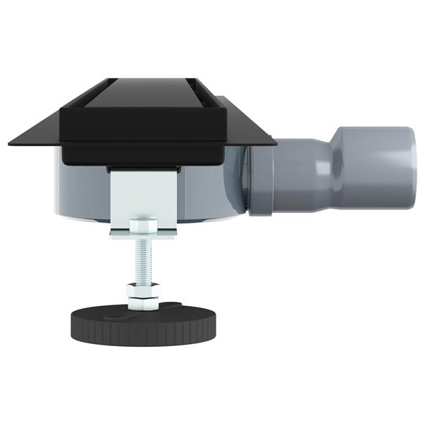 Grote foto vidaxl doucheafvoer 2 in 1 met 360 sifon zwart 70 cm doe het zelf en verbouw sanitair