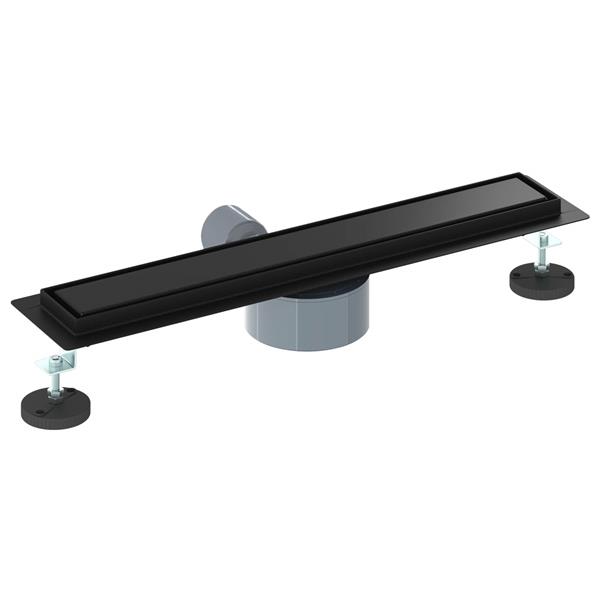 Grote foto vidaxl doucheafvoer 2 in 1 met 360 sifon zwart 60 cm doe het zelf en verbouw sanitair