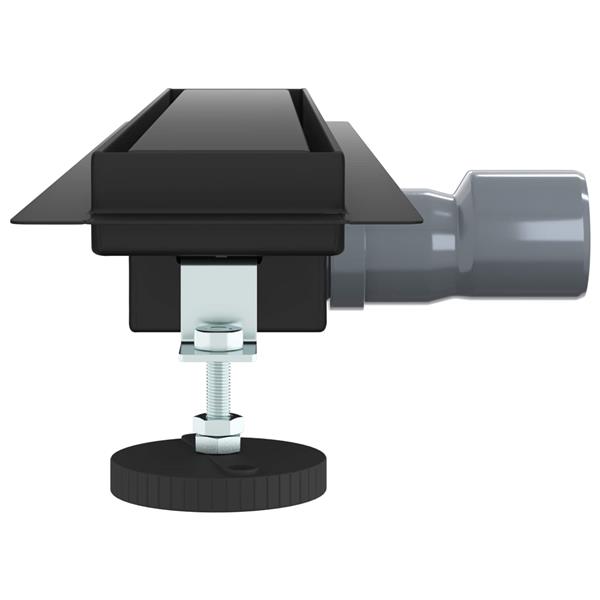 Grote foto vidaxl 2 in 1 doucheafvoer zwart 50 cm roestvrij staal 304 doe het zelf en verbouw sanitair