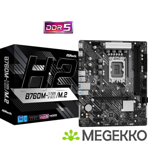 Grote foto asrock b760m h2 m.2 computers en software moederborden