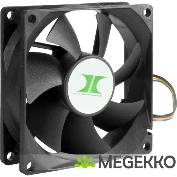 Grote foto inter tech 88887290 hardwarekoeling computer behuizing ventilator 8 cm 4 stuk s zwart computers en software overige computers en software