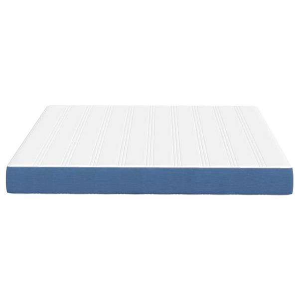 Grote foto vidaxl bedmatras met matras blauw 180 x 200 cm stof antiek en kunst stoelen en banken