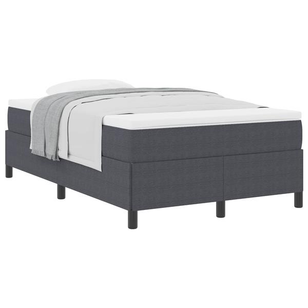 Grote foto vidaxl boxspringbed donkergrijs 120 x 190 cm fluweel antiek en kunst stoelen en banken