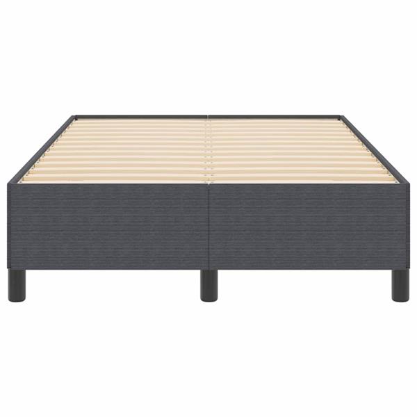 Grote foto vidaxl boxspringbed donkergrijs 120 x 190 cm fluweel antiek en kunst stoelen en banken