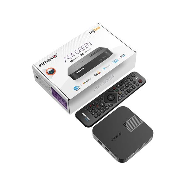 Grote foto amiko a14 green android iptv box telecommunicatie zenders en ontvangers