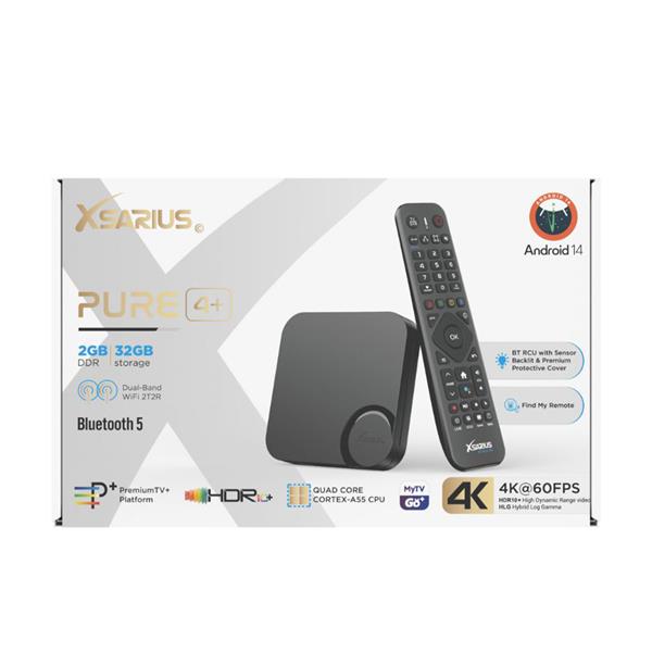 Grote foto xsarius pure 4 plus 4k android iptv box bt remote telecommunicatie zenders en ontvangers