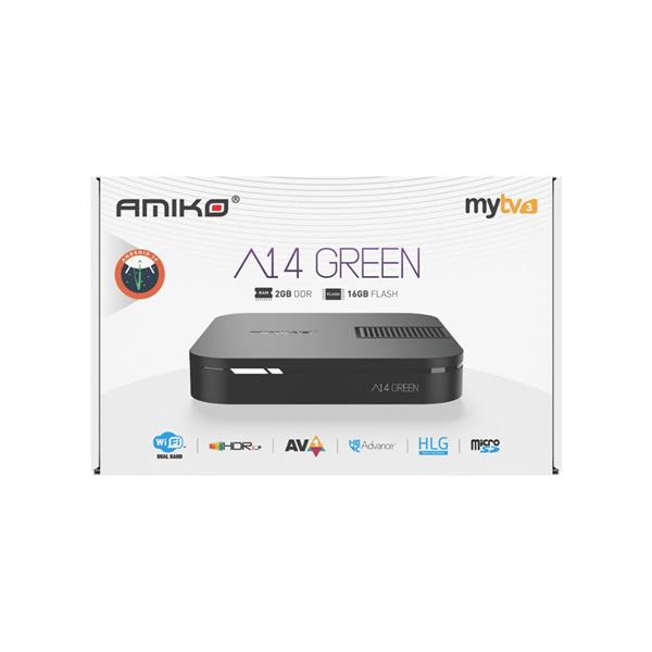 Grote foto amiko a14 green android iptv box telecommunicatie zenders en ontvangers
