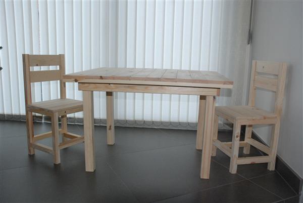 Grote foto vurenhouten tafeltje en stoeltjes kinderen en baby tafels en stoelen