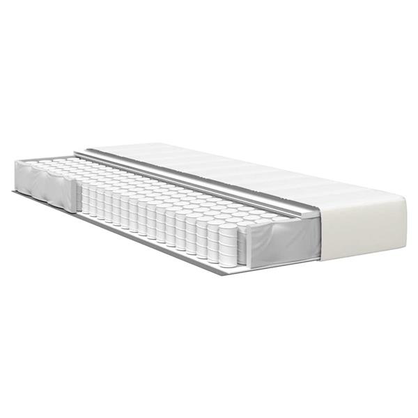 Grote foto vidaxl bedmatras met matras cr me 90 x 190 cm stof antiek en kunst stoelen en banken