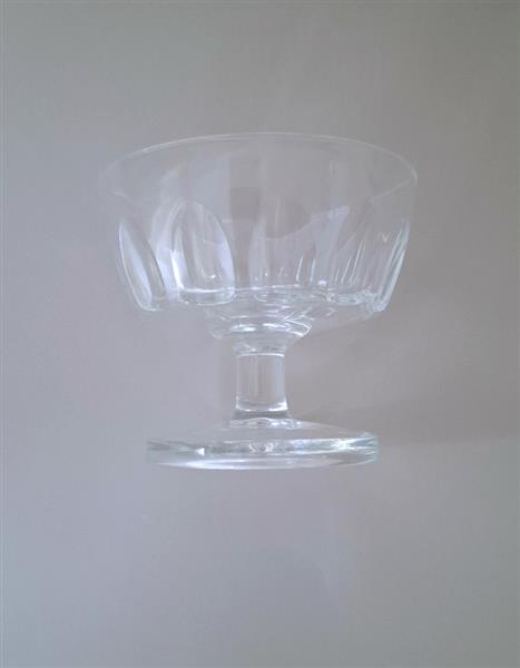 Grote foto 4 vintage lage dessertcoupes in glas jaren 60 antiek en kunst glas en kristal