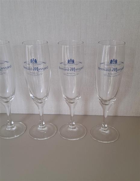 Grote foto 6 vintage bernard massard flute glazen verzamelen glas en borrelglaasjes