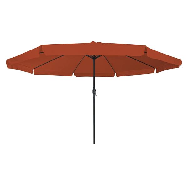Grote foto vidaxl tuinparasol terracotta 395 x 395 x 245 cm polyester en staal tuin en terras overige tuin en terras
