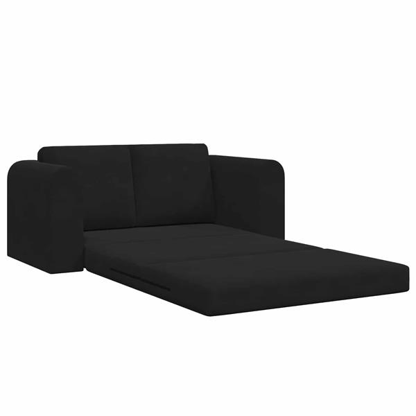 Grote foto vidaxl vouwsofa bed zwart 148 x 71 x 83 cm fluweel huis en inrichting bankstellen