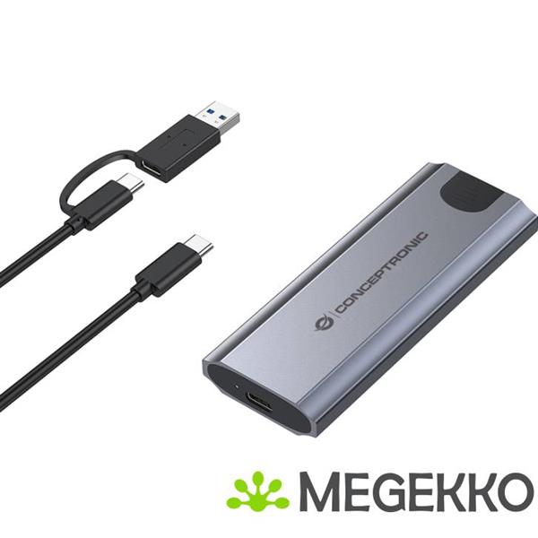 Grote foto conceptronic dante05g behuizing voor opslagstations sdd behuizing grijs m.2 computers en software behuizingen en kasten