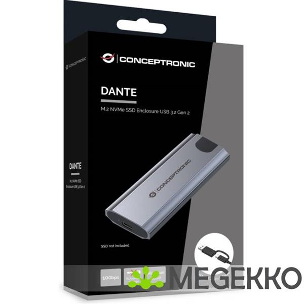Grote foto conceptronic dante05g behuizing voor opslagstations sdd behuizing grijs m.2 computers en software behuizingen en kasten