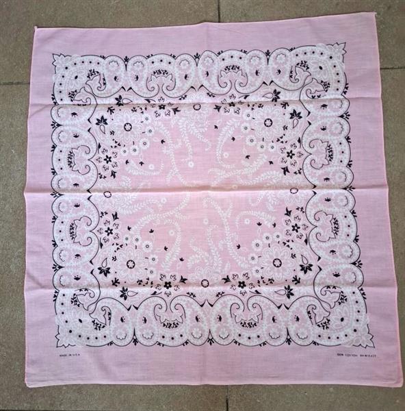 Grote foto vintage roze cowboy bandana uit 1986 nieuw kleding dames mutsen sjaals en handschoenen