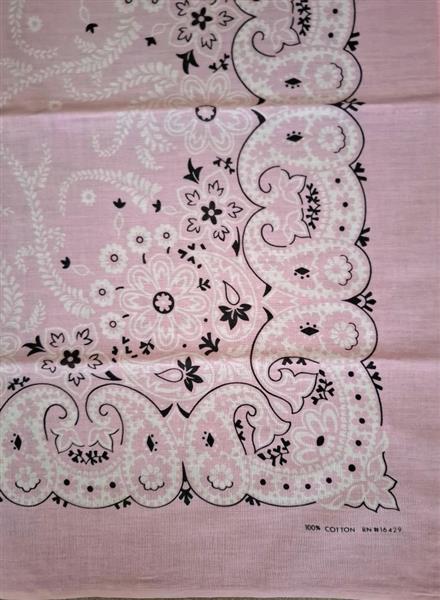 Grote foto vintage roze cowboy bandana uit 1986 nieuw kleding dames mutsen sjaals en handschoenen