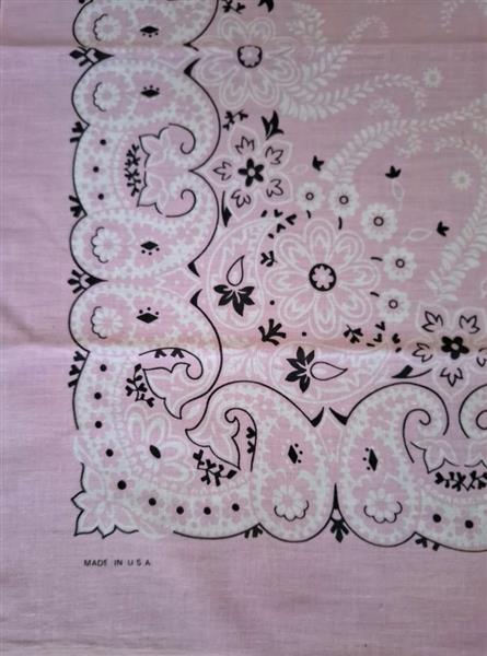 Grote foto vintage roze cowboy bandana uit 1986 nieuw kleding dames mutsen sjaals en handschoenen