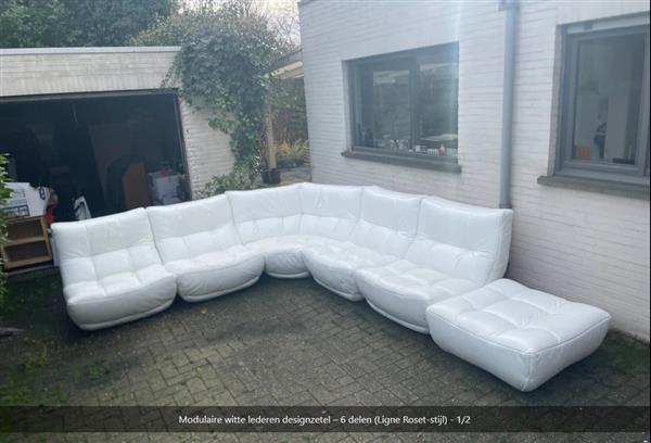 Grote foto modulaire lederen designzetel roset huis en inrichting fauteuils