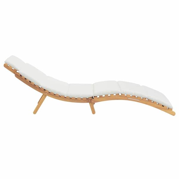 Grote foto vidaxl tuininfurniture sunlounger met kussen bruin 198 x 55 x 58 5 cm tuin en terras tuinmeubelen