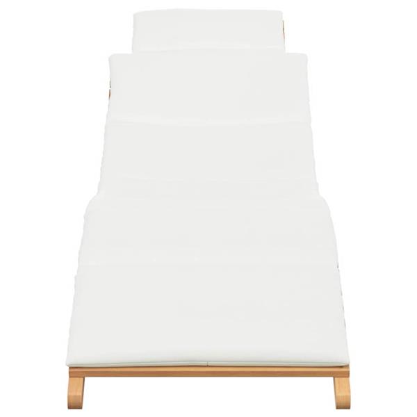 Grote foto vidaxl tuininfurniture sunlounger met kussen bruin 198 x 55 x 58 5 cm tuin en terras tuinmeubelen