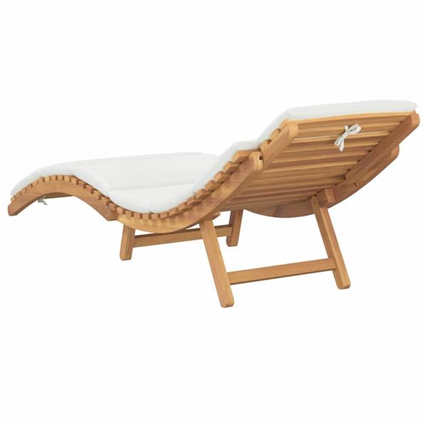Grote foto vidaxl tuininfurniture sunlounger met kussen bruin 198 x 55 x 58 5 cm tuin en terras tuinmeubelen