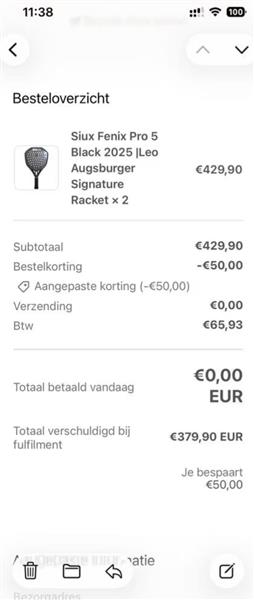 Grote foto siux fenix pro 5 padel racket diversen overige diversen