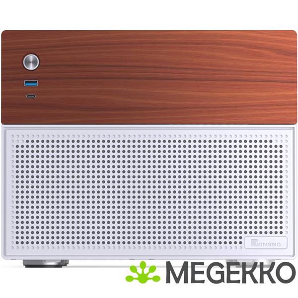 Grote foto jonsbo n4 white computers en software behuizingen en kasten