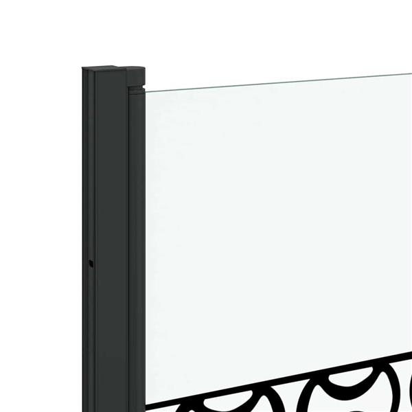 Grote foto vidaxl douche omhulsel zwart en transparant 130 x 130 cm gehard glas doe het zelf en verbouw sanitair