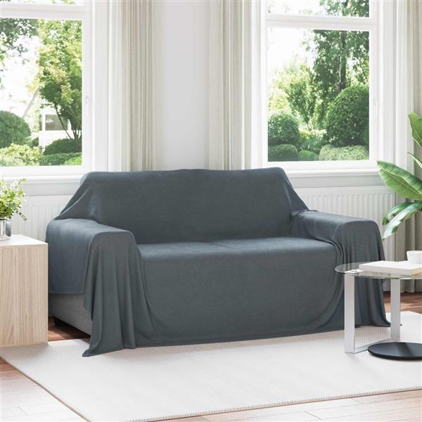 Grote foto vidaxl kleden 6 pcs donkergrijs 280 x 210 cm fleece huis en inrichting bedden