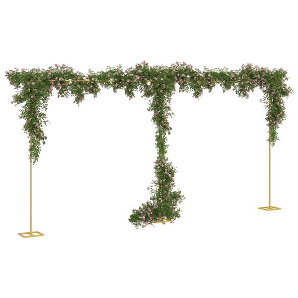 Grote foto vidaxl trouwrand goud 657 x 35 x 300 cm staal tuin en terras overige tuin en terras